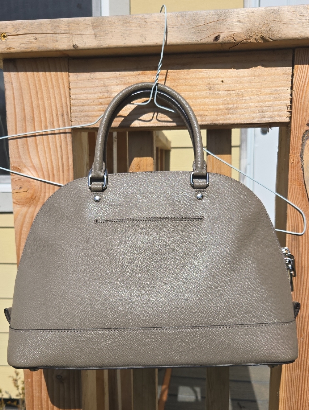 Coach Sierra Satchel Crossbody Bag Taupe Leather - Picture 2 of 14